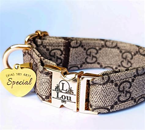 gucci dog collar and leash|Gucci inspired dog collar.